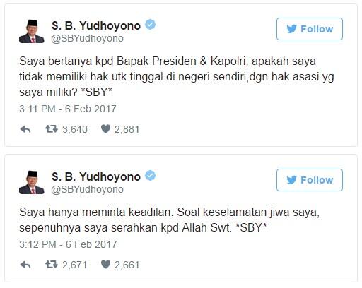 Keselamatannya Terancam, SBY Sindir Presiden dan Kapolri