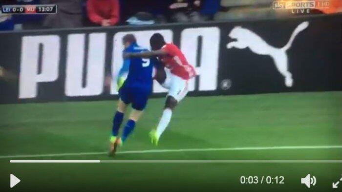 Eric Bailly bertabrakan dengan Jamie Vardy Jadi Bahan Kreatifitas Netizen