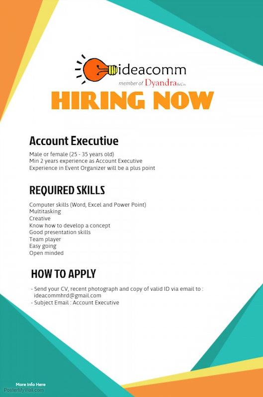 NEEDED : Account Excecutive di EO Jakarta