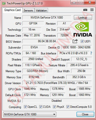 &#91; VGA &#93; Review EVGA GTX 1080 FTW GAMING ACX 3.0