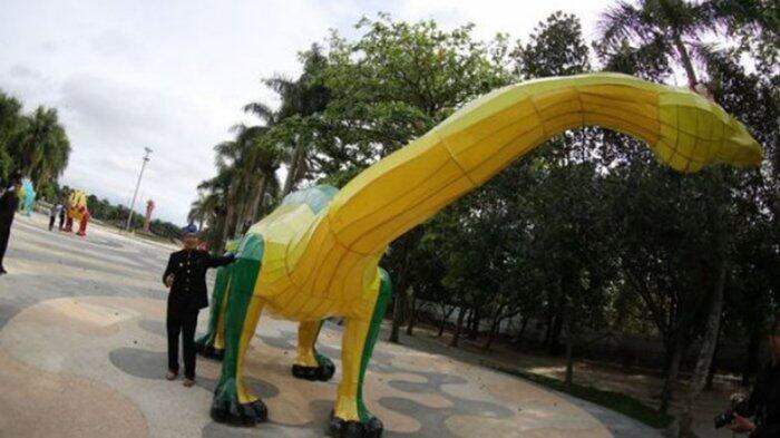 Ada 20 Replika Dinosaurus di Taman Tegalega, Begini Keunikannya