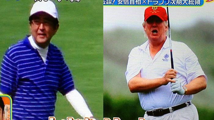 Donald Trump Tunggu PM Jepang Shinzo Abe Bermain Golf Bersama di Florida