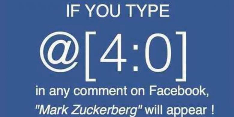 Mengapa Ketik @&#91;4:0&#93; di Facebook Memunculkan Nama Mark Zuckerberg?