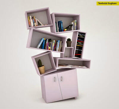 Inspirasi Desain Rak Buku Unik dan Kreatif