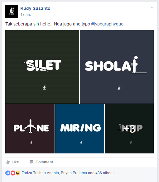 Yuk ikutan challange #TypoGraphyGue Ala Komunitas Photoshop Indonesia