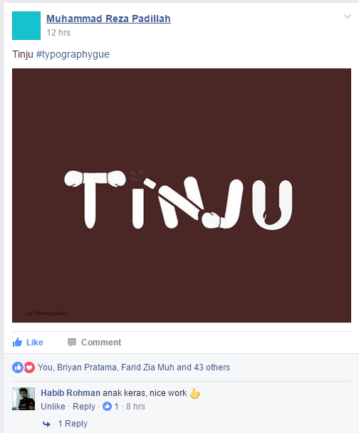 Yuk ikutan challange #TypoGraphyGue Ala Komunitas Photoshop Indonesia