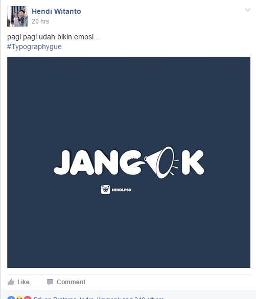 Yuk ikutan challange #TypoGraphyGue Ala Komunitas Photoshop Indonesia