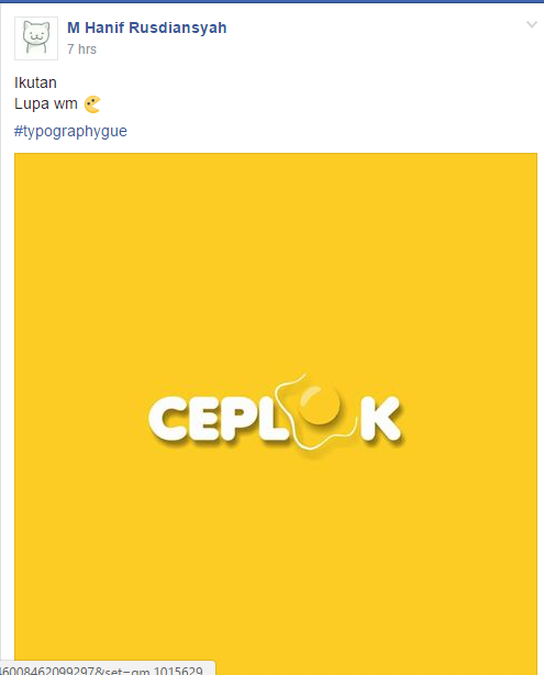 Yuk ikutan challange #TypoGraphyGue Ala Komunitas Photoshop Indonesia