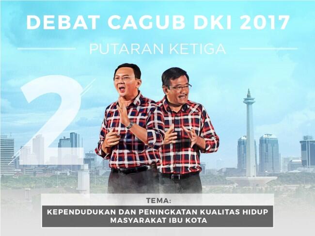 Djarot: Paslon 1 Berani, Paslon 3 Lebih Hebat Lagi 