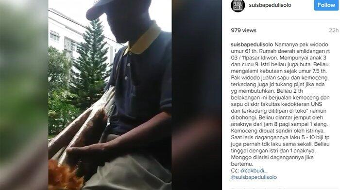 Kisah Kakek Buta Penjual Kemoceng Ini Bikin Sedih, Sering Ditipu Pemilik Toko