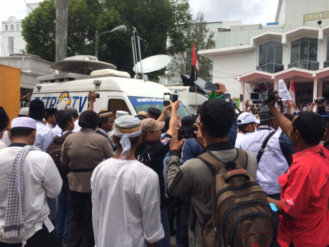 Saat wartawan MetroTV jadi sasaran massa di berbagai aksi bela Islam