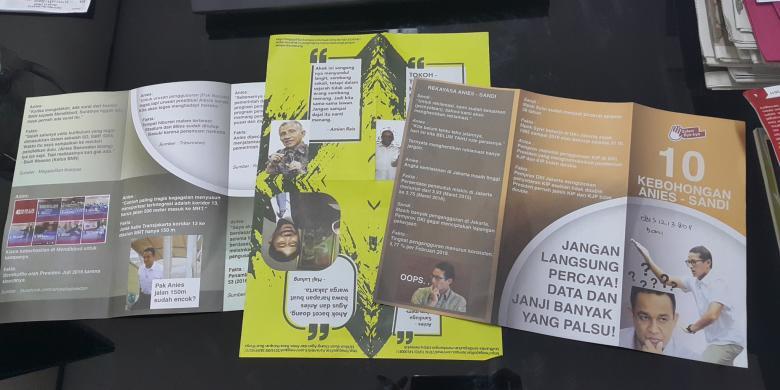 Brosur Kampanye Hitam di Jakbar Sama dengan di Jaktim dan Jakut