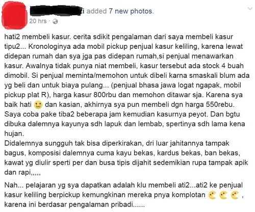 (PENIPUAN) Beli Kasur Baru, Ternyata Isinya Kardus dan Ban Bekas