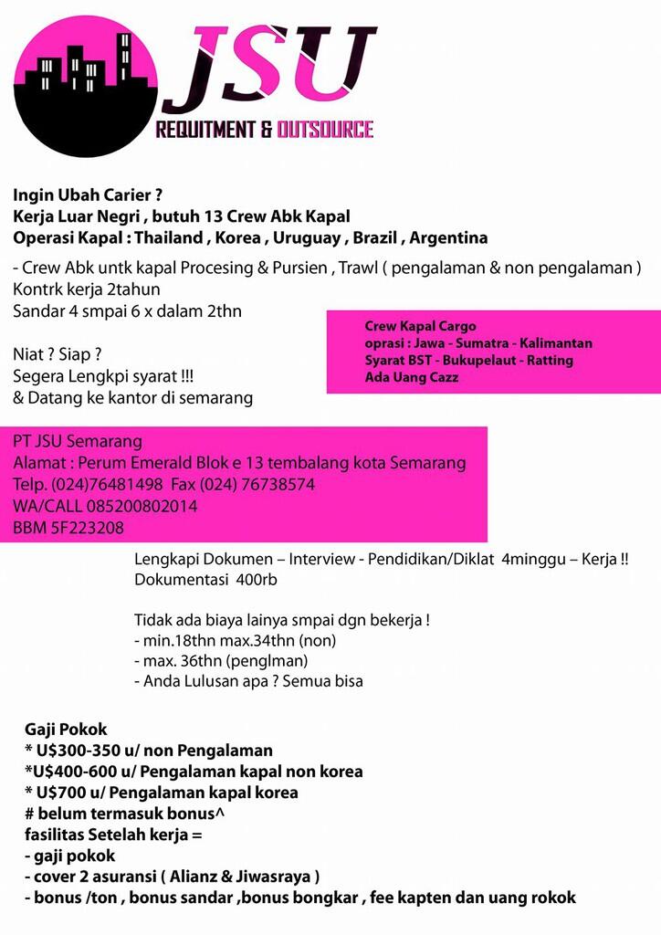 Job Crew ABK Pelayaran International