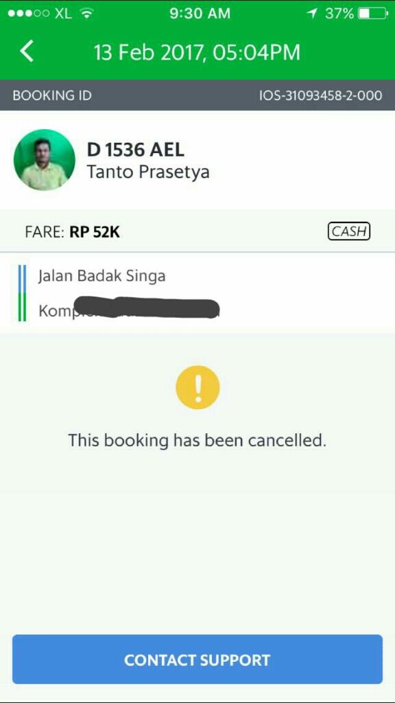 DRIVER GRABCAR BANDUNG GAK SOPAN! --with pict-- 