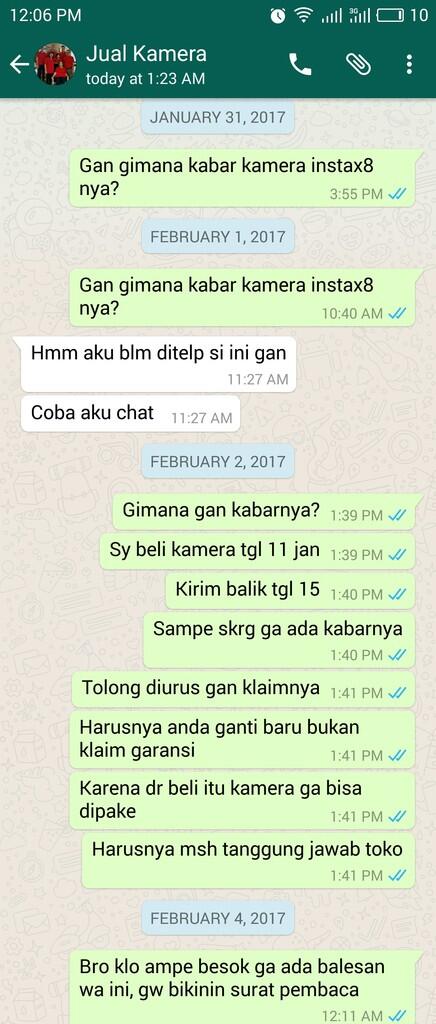 Kecewa Belanja Kamera di Instacio Store (Tokopedia)
