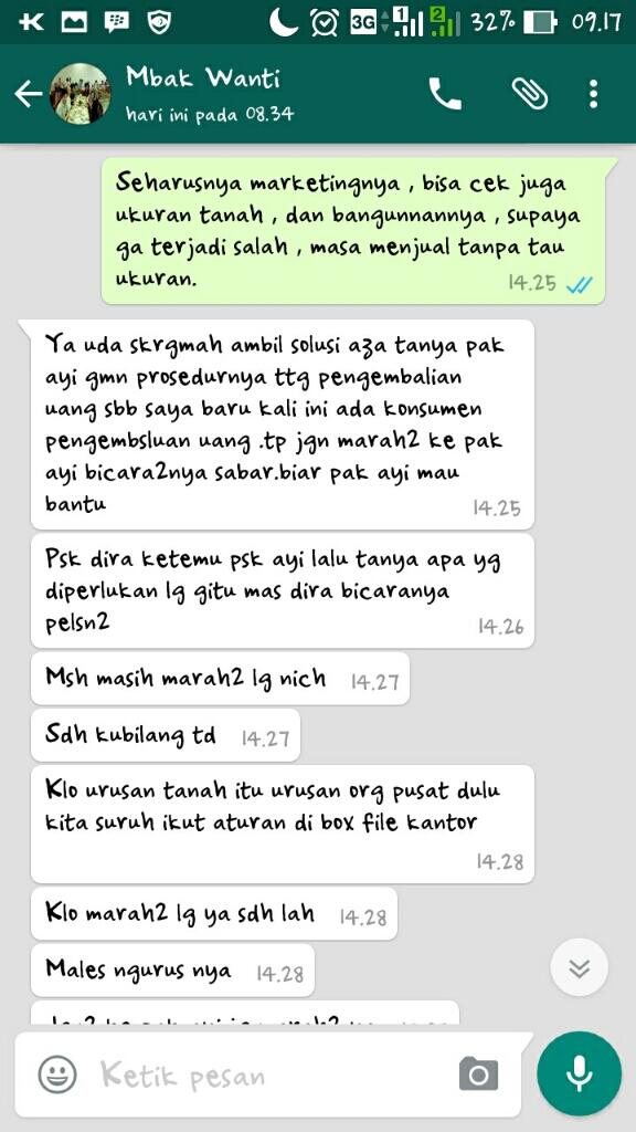 Kecewa Dengan Sales Marketing Peradaban Land (Gemilang Properti Lido) ,