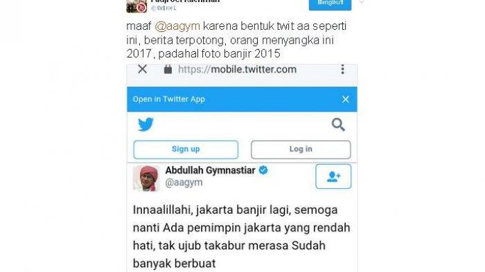 Sindir Ahok Pakai Foto Jadul, Cuitan AA Gym Tuai Kecaman, Netizen: Istighfar Gym