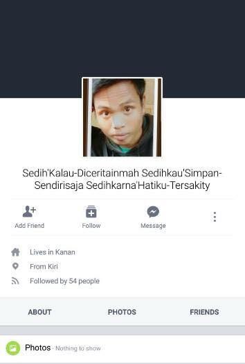 ni nama fb apa curhatan yang punya fb yak