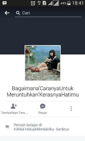 ni nama fb apa curhatan yang punya fb yak