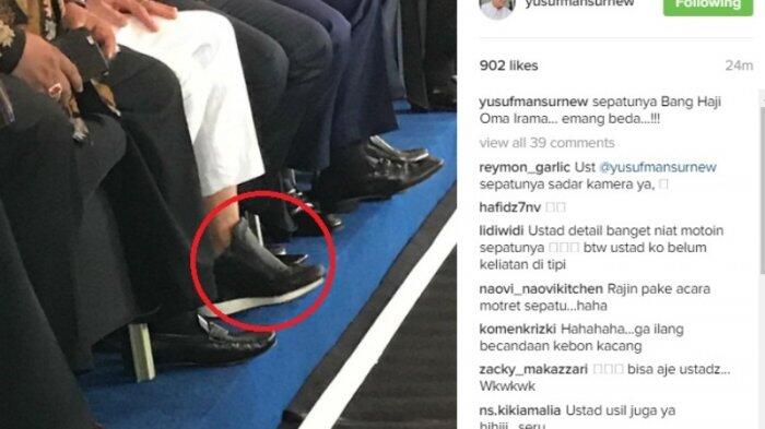 Ustaz Yusuf Mansur Posting Foto Sepatu Rhoma Irama,