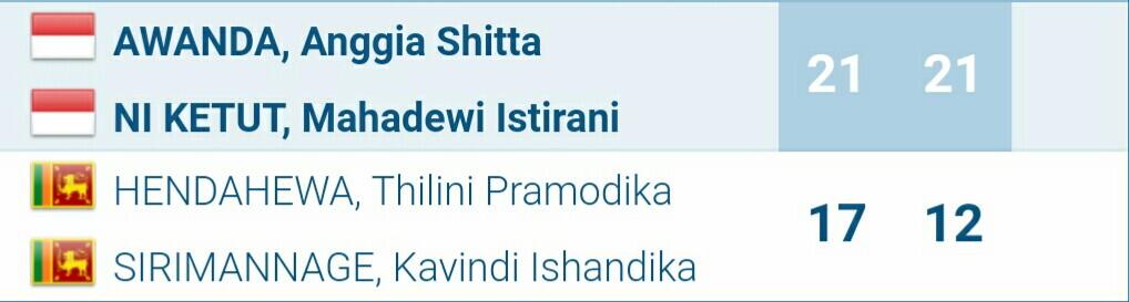 &#91;LIVE UPDATE&#93; INDONESIA vs SRI LANKA - BADMINTON ASIA MIXED TEAM CHAMPIONSHIP