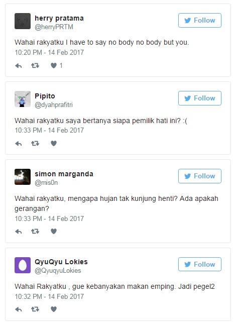 Netizen Heboh 'Wahai Rakyatku