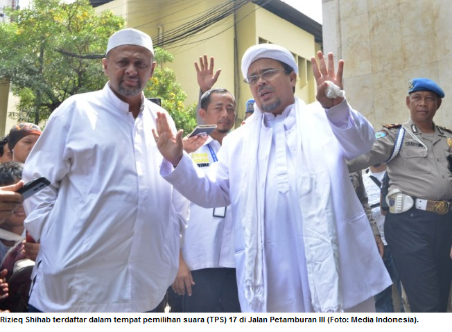Meski Belum Tampak, Rizieq Shihab akan Gunakan Hak Suara di TPS 17