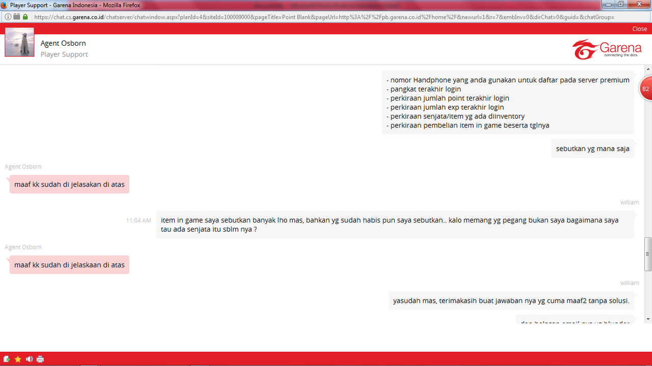 Seller PENIPU dan CS Garena yang TIDAK PROFESIONAL!
