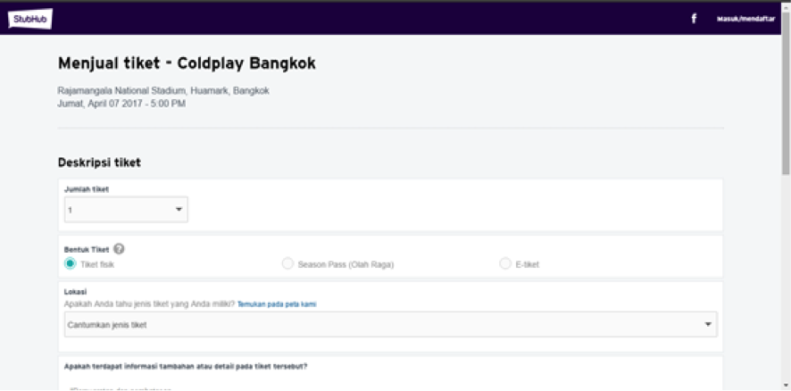 StubHub Hadir untuk Memberikan Kemudahan Agan Membeli/Menjual Tiket