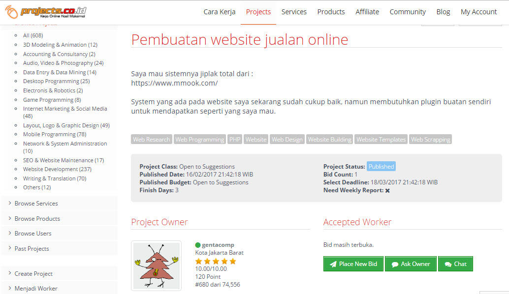 &#91;KERJA DARI RUMAH&#93; Pembuatan website jualan online