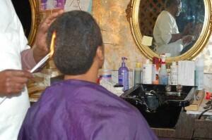 gunting rambut greget pake api