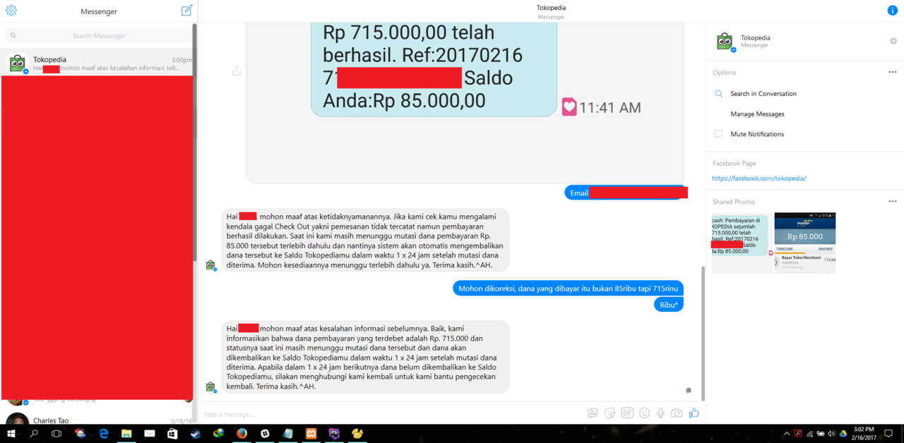 Bantuan Tokopedia yang sangat lambat dan tidak membantu