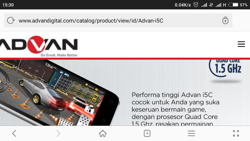 Advan i5c yang menyesatkan