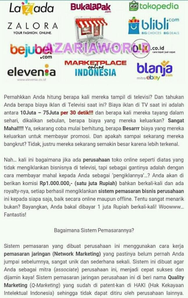 Bisnis OnLine Dengan Bonus TERBESAR Dan Tercepat