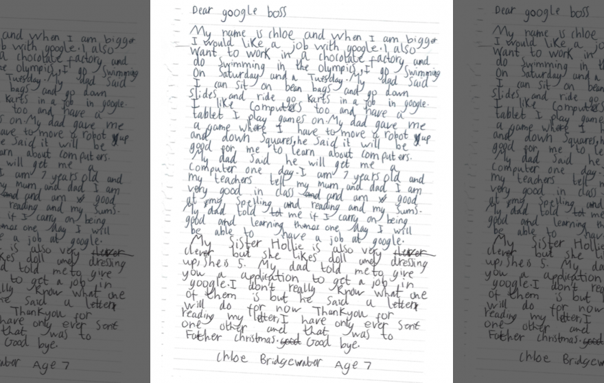 Tak disangka, surat lamaran kerja bocah 7 tahun ini dibalas CEO Google
