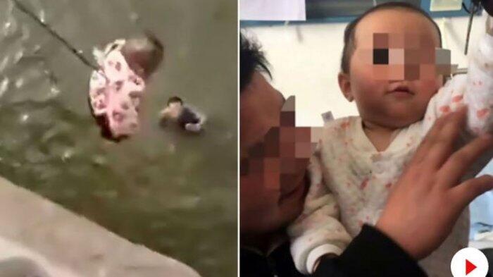 Rekaman Aksi Heroik Sopir Taksi Selamatkan Bayi yang Dilempar Ibunya ke Sungai