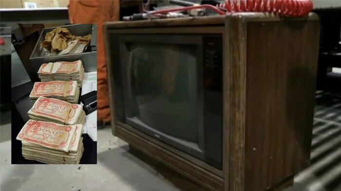Pria Ini Temukan Uang Rp 1 M di Dalam Tabung Televisi Bekas