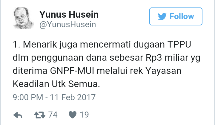 Eks Kepala PPATK Pertanyakan Dasar Penyidikan TPPU Bachtiar Nasir