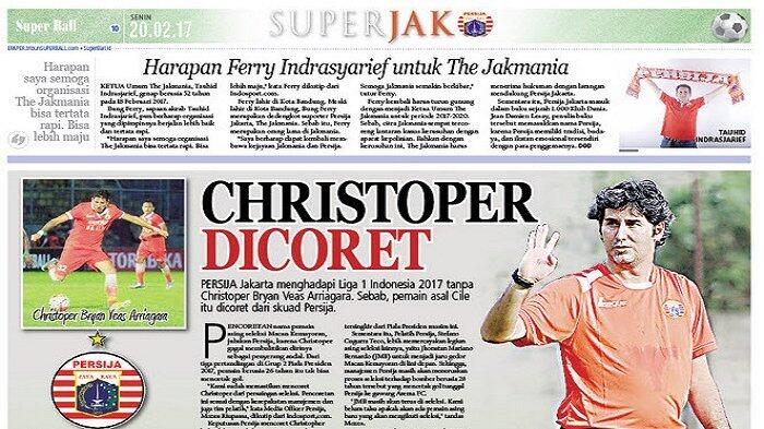 Persija Jakarta Coret Christoper Bryan