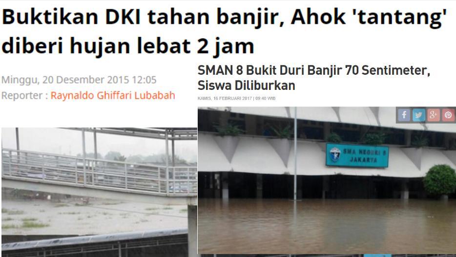 Ahok Ngotot Gusur Warga, Banjir (Tetap) Datang Juga!