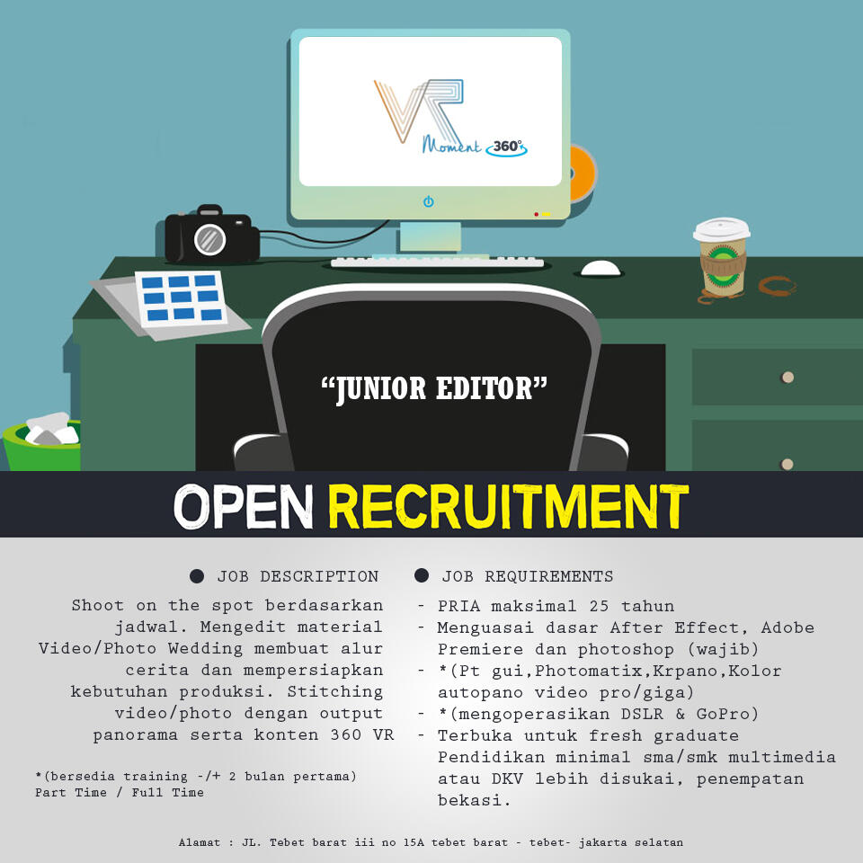 Dicari Junior Editor