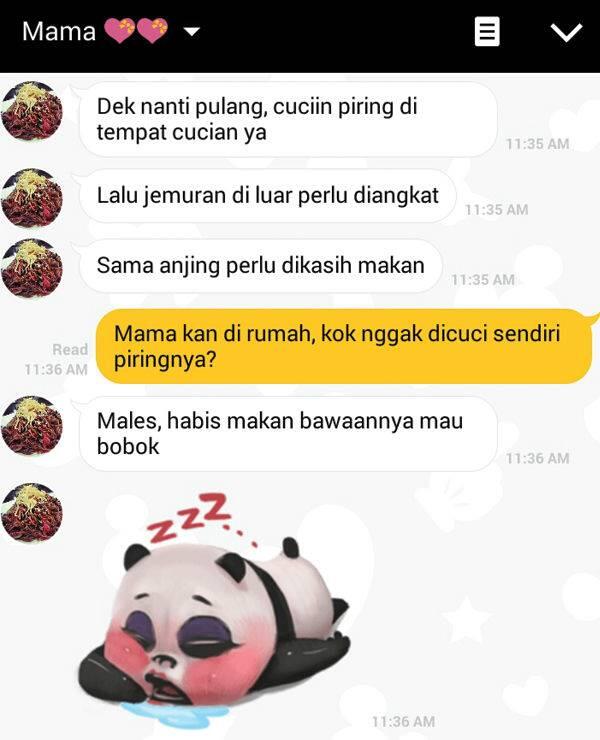 12 Tipe Ibu Berdasarkan Chat Sama Anaknya. Ibumu yang Mana?