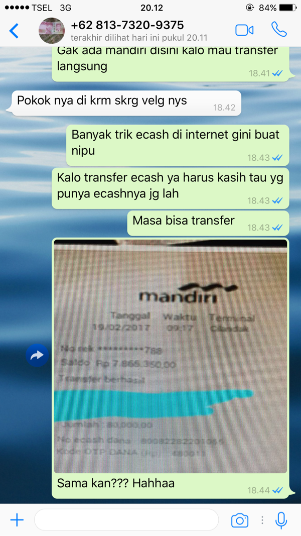 Hati-Hati Penipuan E-Cash Mandiri 