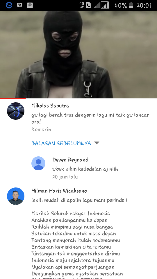 komentar komentar yang luar biasa di video &quot;bad ass&quot; 