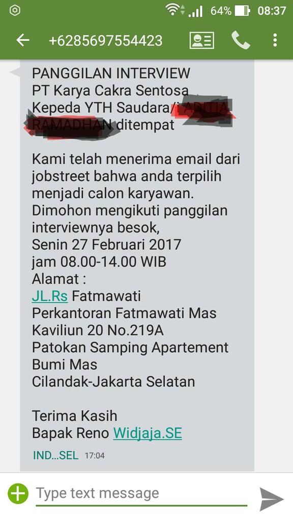 Hati-hati penipuan atas nama PT.Inti International