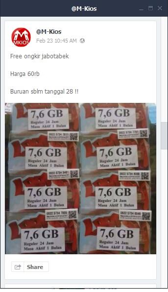 Penipuan jual beli pulsa/paket data/voucher game online atas nama M.Harmanshah .