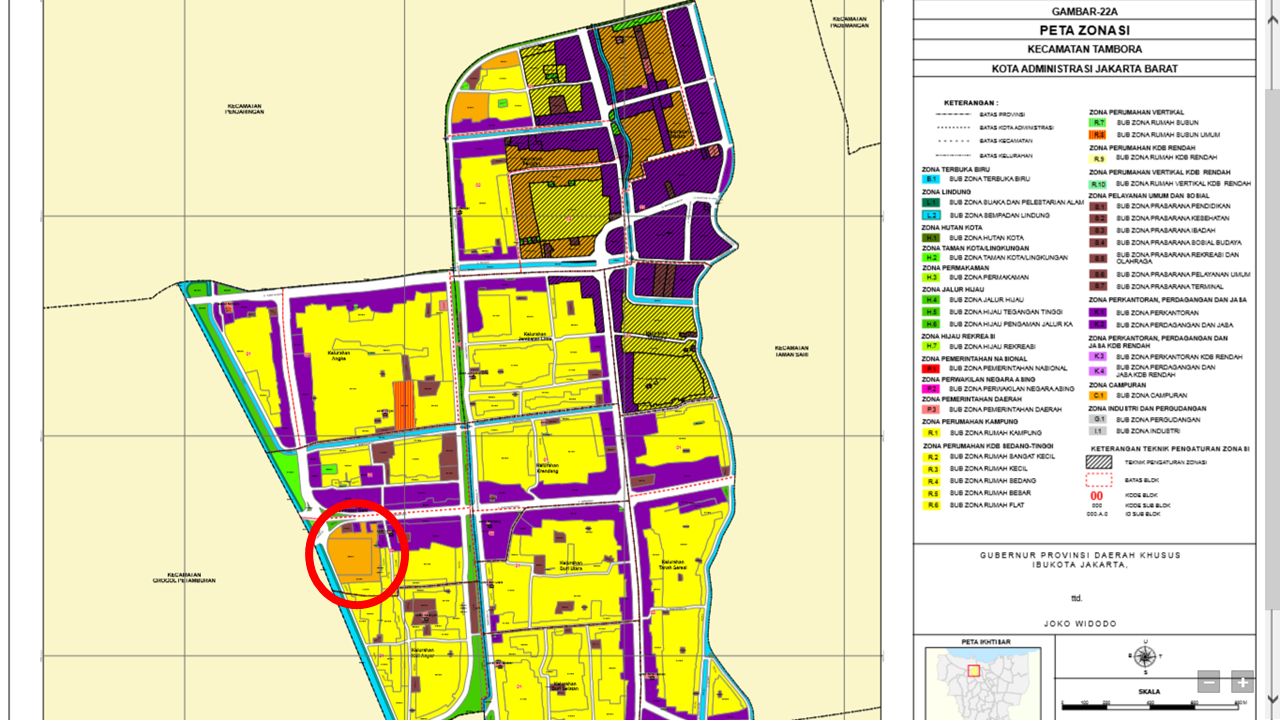 Peta Zonasi Jakarta Barat - Nusagates