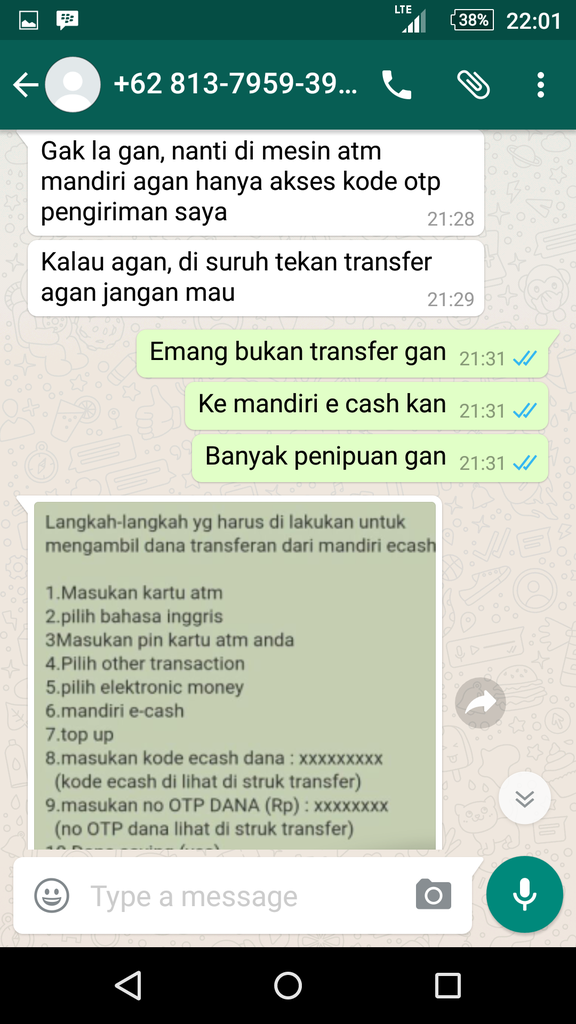 Hati Hati kepada Pembeli yang ingin melakukan pembayaran dengan Mandiri E Cash