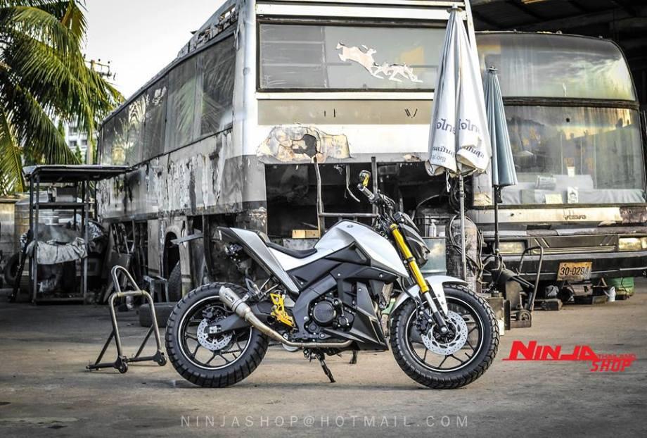 Yamaha Xabre 150 dibekali ban tahu ala trail….keren 